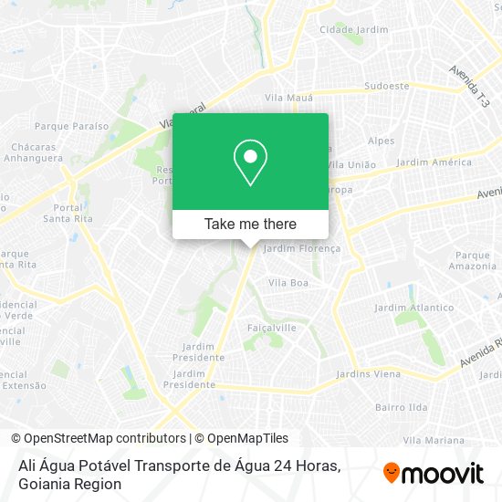 Ali Água Potável Transporte de Água 24 Horas map