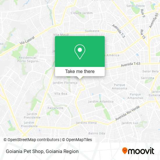 Mapa Goiania Pet Shop