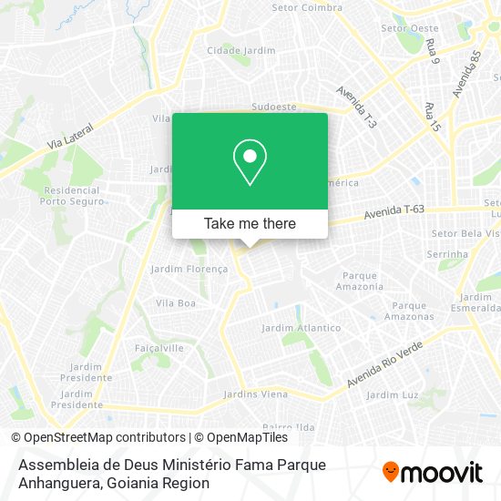 Mapa Assembleia de Deus Ministério Fama Parque Anhanguera