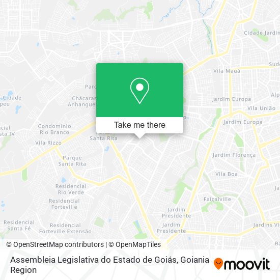 Mapa Assembleia Legislativa do Estado de Goiás