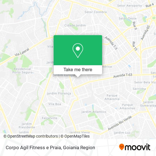 Mapa Corpo Agil Fitness e Praia