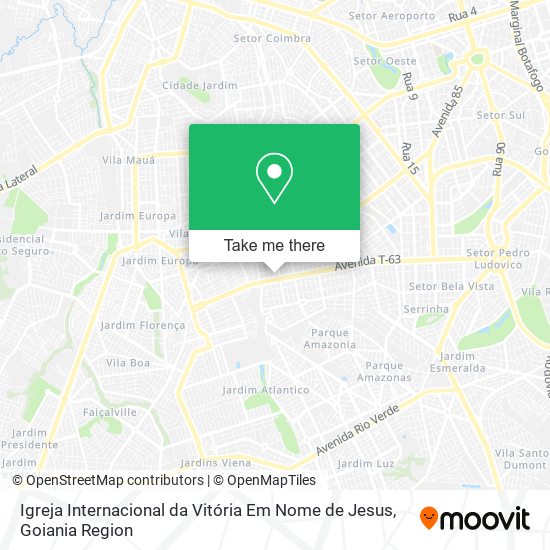 Mapa Igreja Internacional da Vitória Em Nome de Jesus