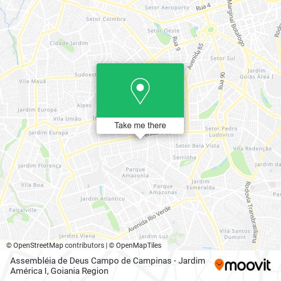 Assembléia de Deus Campo de Campinas - Jardim América I map