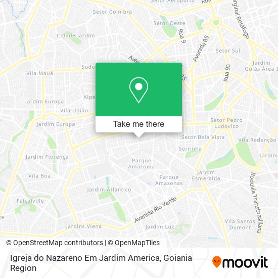 Igreja do Nazareno Em Jardim America map