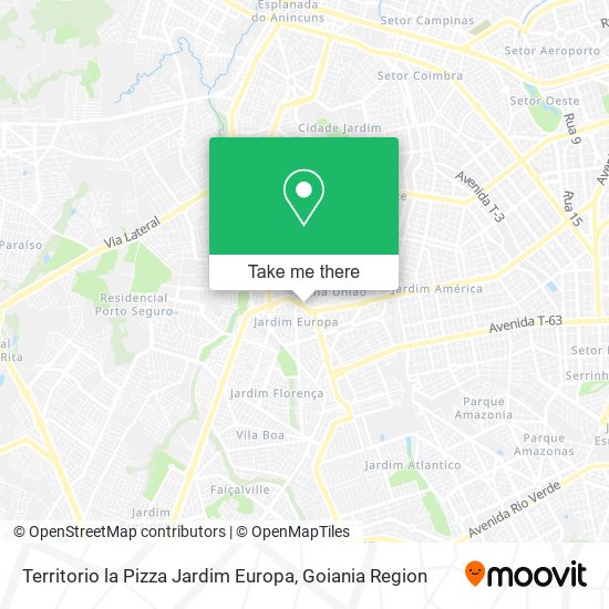 Mapa Territorio la Pizza Jardim Europa