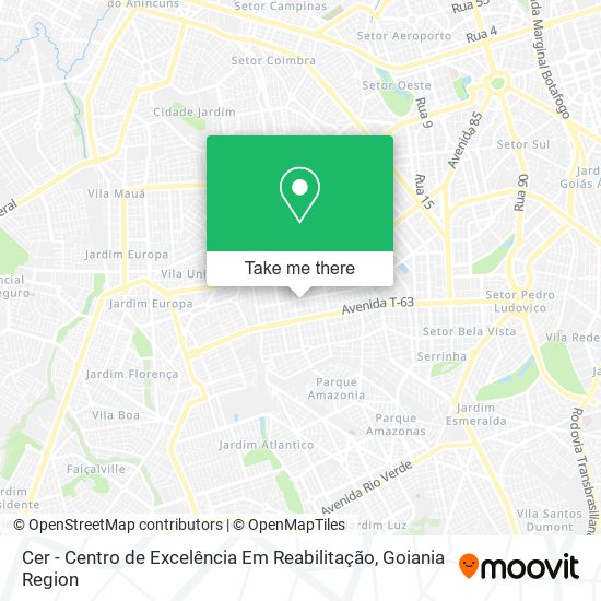 Cer - Centro de Excelência Em Reabilitação map