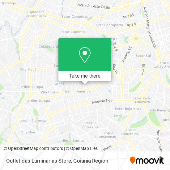 Outlet das Luminarias Store map