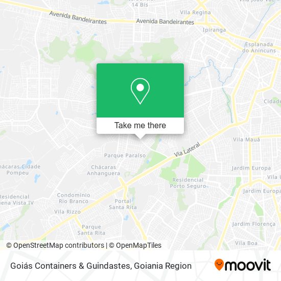 Goiás Containers & Guindastes map