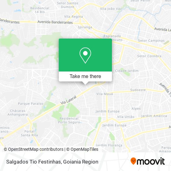 Salgados Tio Festinhas map