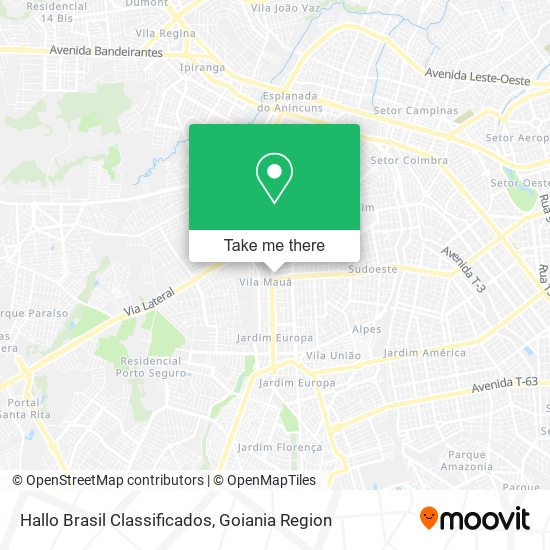 Hallo Brasil Classificados map