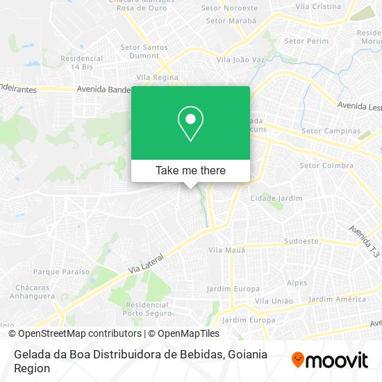 Mapa Gelada da Boa Distribuidora de Bebidas