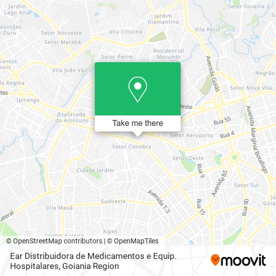 Ear Distribuidora de Medicamentos e Equip. Hospitalares map