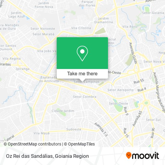 Oz Rei das Sandálias map