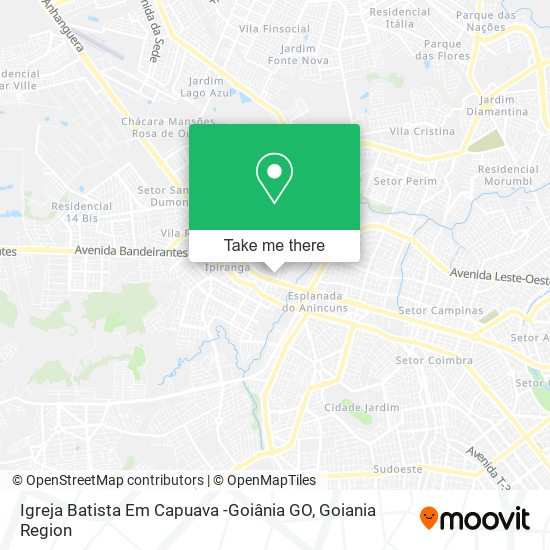 Igreja Batista Em Capuava -Goiânia GO map