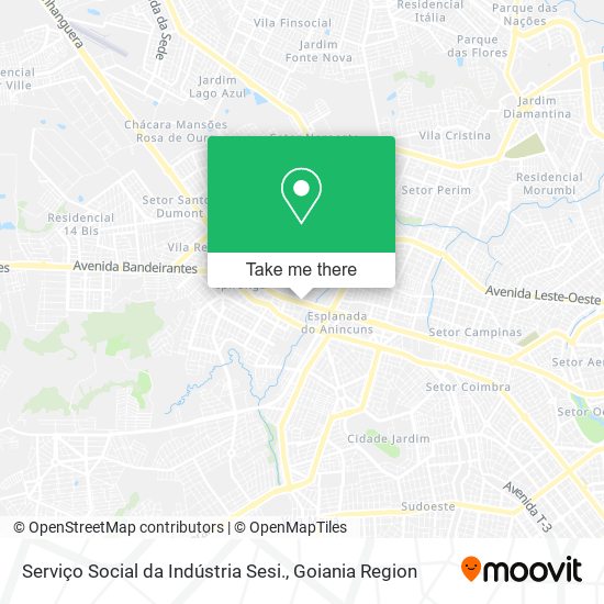 Serviço Social da Indústria Sesi. map
