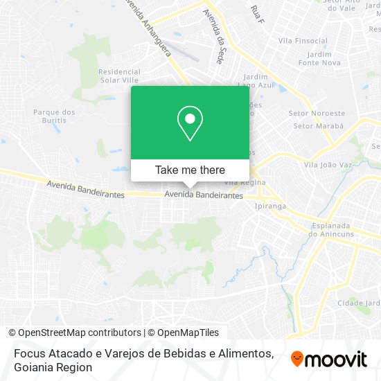 Focus Atacado e Varejos de Bebidas e Alimentos map