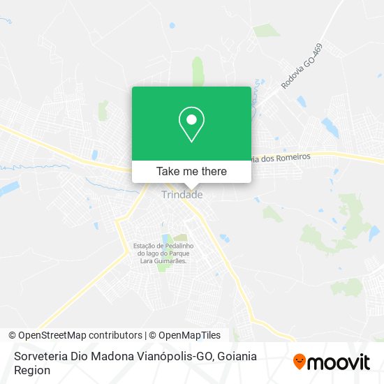 Mapa Sorveteria Dio Madona Vianópolis-GO