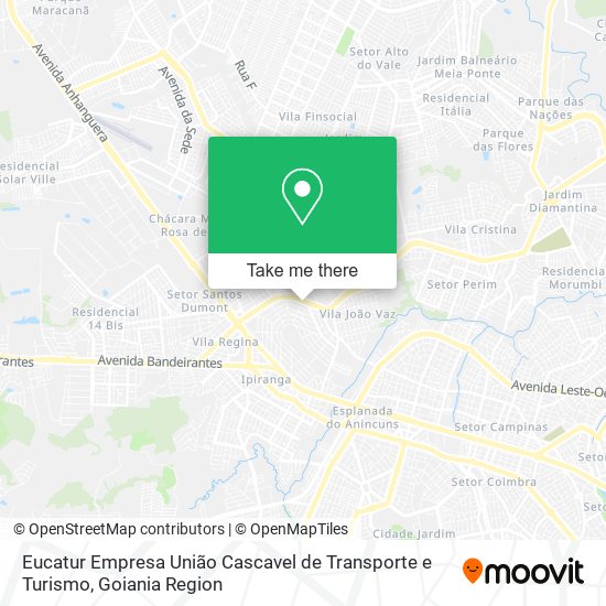 Mapa Eucatur Empresa União Cascavel de Transporte e Turismo