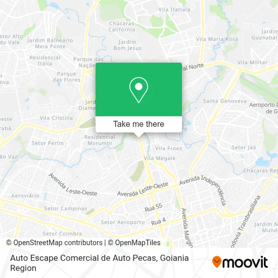 Auto Escape Comercial de Auto Pecas map