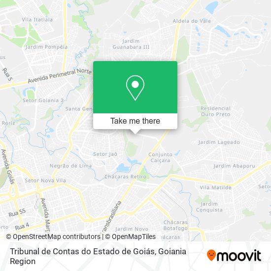 Tribunal de Contas do Estado de Goiás map