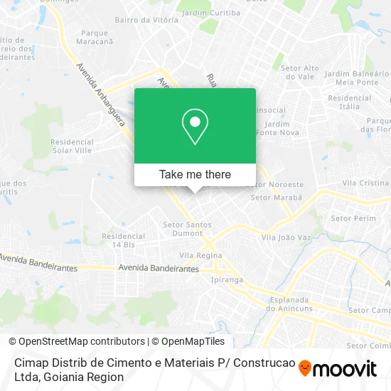 Cimap Distrib de Cimento e Materiais P/ Construcao Ltda map