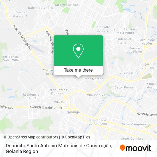 Mapa Deposito Santo Antonio Materiais de Construção