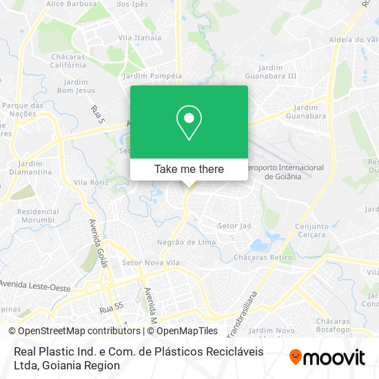 Mapa Real Plastic Ind. e Com. de Plásticos Recicláveis Ltda