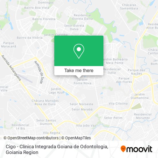 Mapa Cigo - Clínica Integrada Goiana de Odontologia