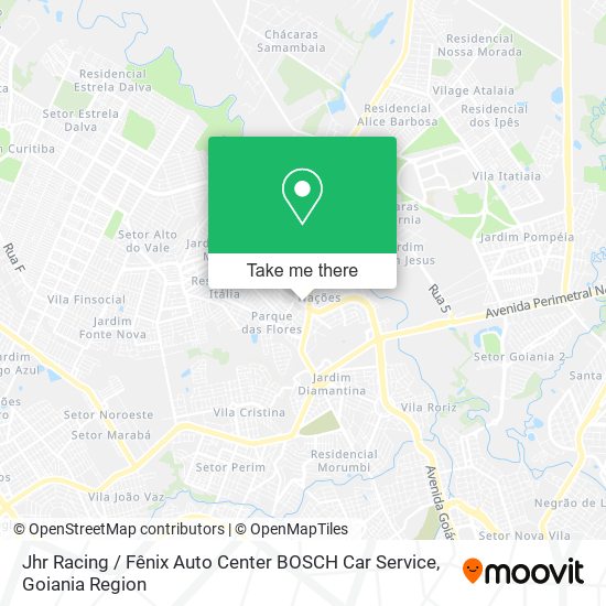 Mapa Jhr Racing / Fênix Auto Center BOSCH Car Service
