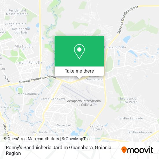 Mapa Ronny's Sanduicheria Jardim Guanabara