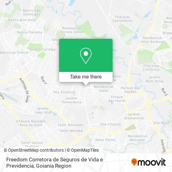Freedom Corretora de Seguros de Vida e Previdencia map
