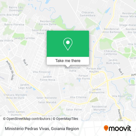 Ministério Pedras Vivas map