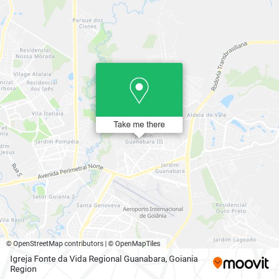 Mapa Igreja Fonte da Vida Regional Guanabara