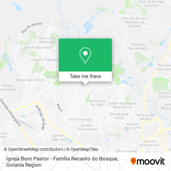 Mapa Igreja Bom Pastor - Família Recanto do Bosque