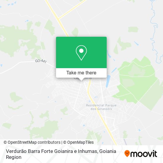 Mapa Verdurão Barra Forte Goianira e Inhumas