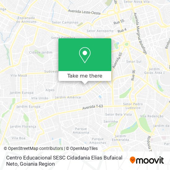 Centro Educacional SESC Cidadania Elias Bufaical Neto map