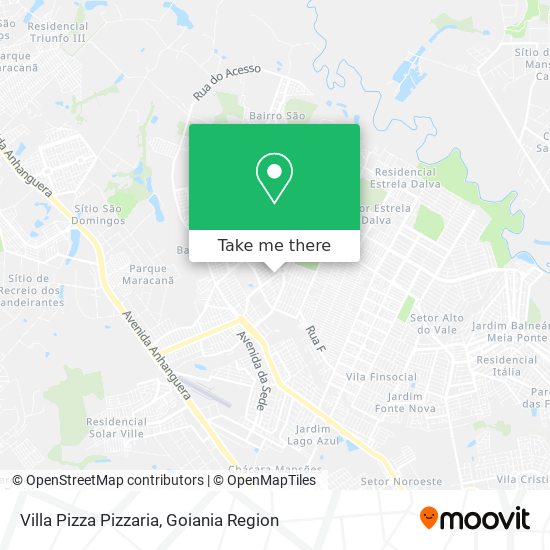 Mapa Villa Pizza Pizzaria