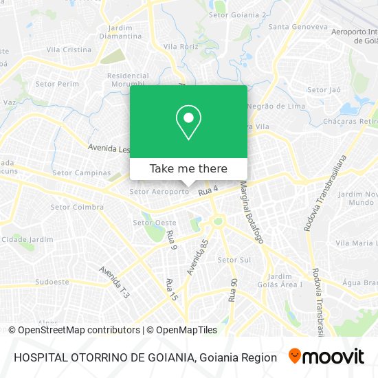 Mapa HOSPITAL OTORRINO DE GOIANIA