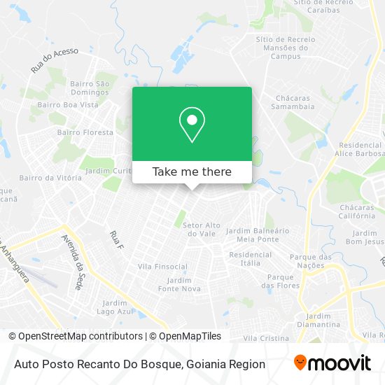 Mapa Auto Posto Recanto Do Bosque