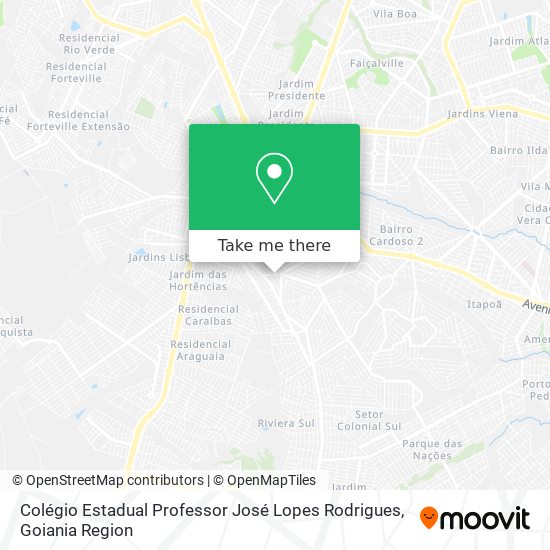 Mapa Colégio Estadual Professor José Lopes Rodrigues