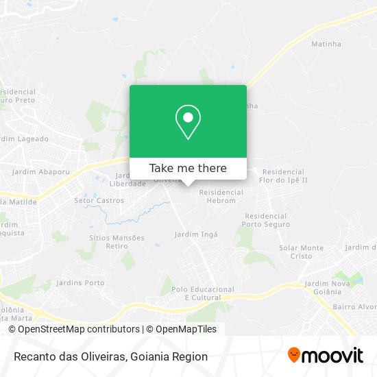 Mapa Recanto das Oliveiras