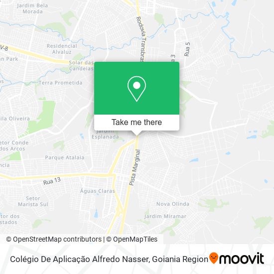 Mapa Colégio De Aplicação Alfredo Nasser