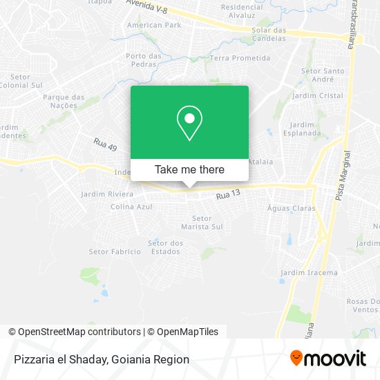 Mapa Pizzaria el Shaday