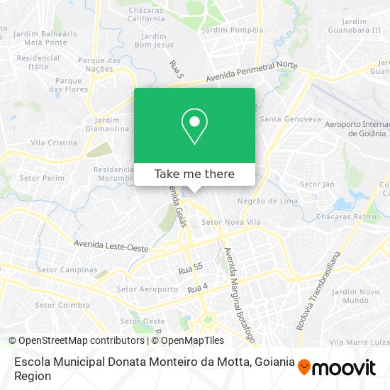 Mapa Escola Municipal Donata Monteiro da Motta