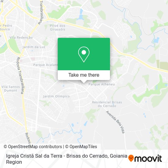 Igreja Cristã Sal da Terra - Brisas do Cerrado map