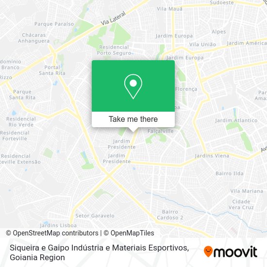 Siqueira e Gaipo Indústria e Materiais Esportivos map