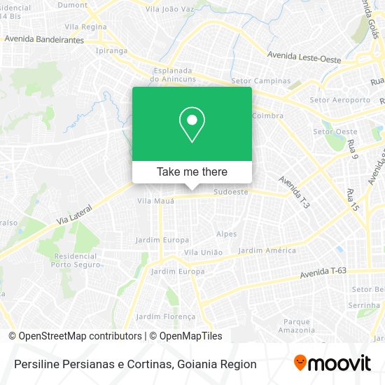 Persiline Persianas e Cortinas map