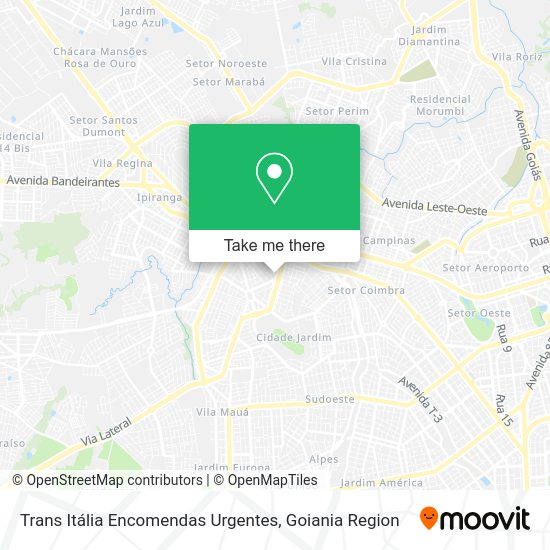 Trans Itália Encomendas Urgentes map