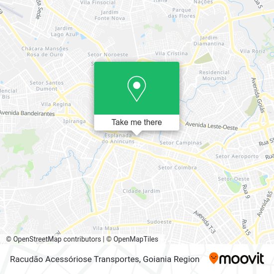 Racudão Acessóriose Transportes map