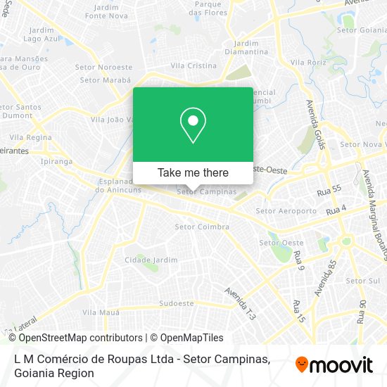 L M Comércio de Roupas Ltda - Setor Campinas map